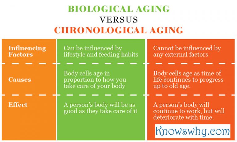 Biological Aging VERSUS Chronological Aging – KnowsWhy.com